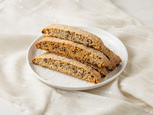 Chocolate chip twice baked biscotti